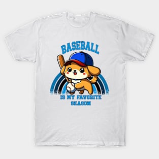 Baseball Is My Favorite Season Puppy T-Shirt